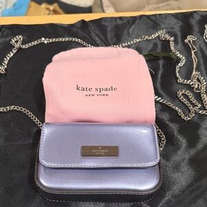 Kate Spade Lavender mini bag with Silver Chain